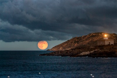 Spain, Cap de Vol, S'Aranella lighthouse by Manuel Esteban Pagès